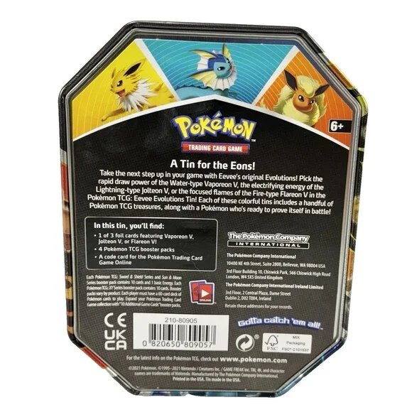 Pokmon TCG Trading Card Mixed Lot of 360 Modern Cards in Collectible Tin